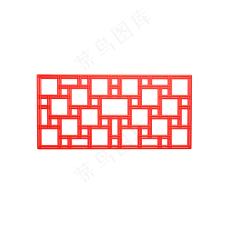 中国风几何创意剪纸,免抠元素