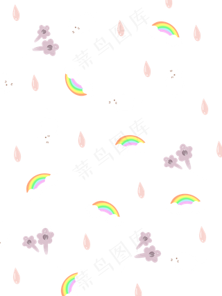 谷雨彩虹底纹装饰