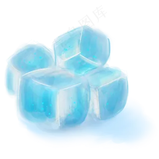 解暑蓝色冰块
