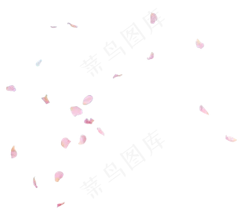 粉色简约一地花瓣素材,免抠元素