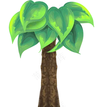 春天热带树木森林,免抠元素