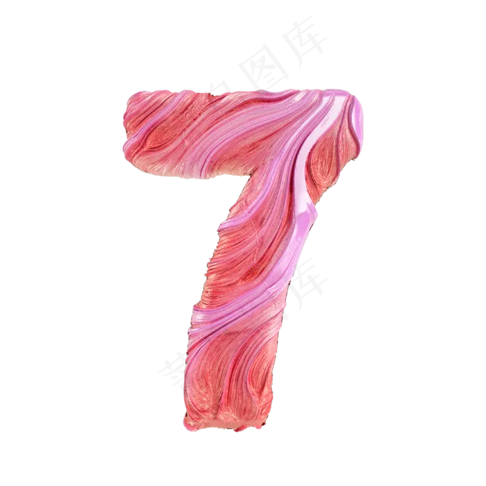 唯美倒计时数字7(2000X2000(DPI:300))psd模版下载