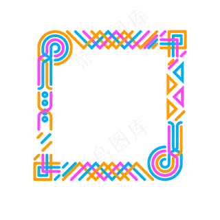 618电商多色渐变趣味免扣素材