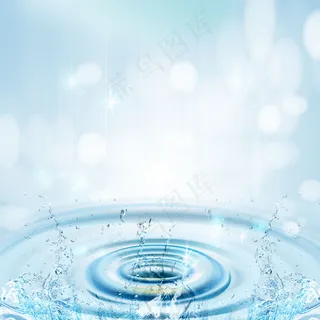 蓝色水润化妆品美妆护肤主图
