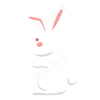 白色兔子,免抠元素