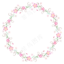 樱花边框樱花花环