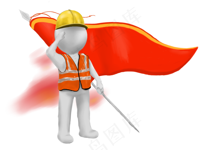 手绘风劳动节装饰元素