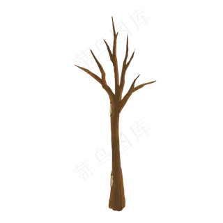 冬天的枯萎小树子,免抠元素