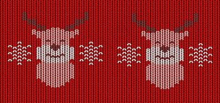 红色圣诞针织纹理