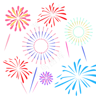 扁平化燃放烟花