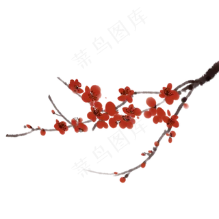 手绘梅花中国风花卉