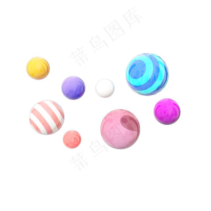 糖果色卡通C4D双十一电商装饰