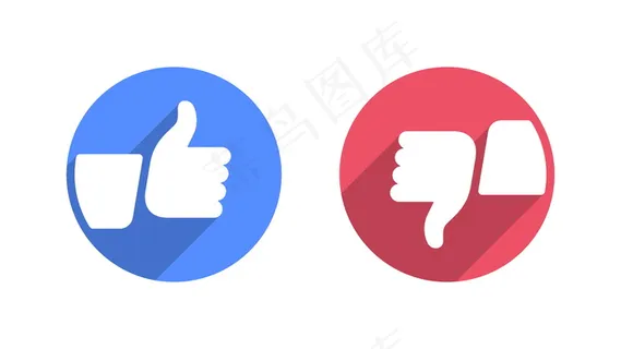 喜欢和不喜欢现代平面图标