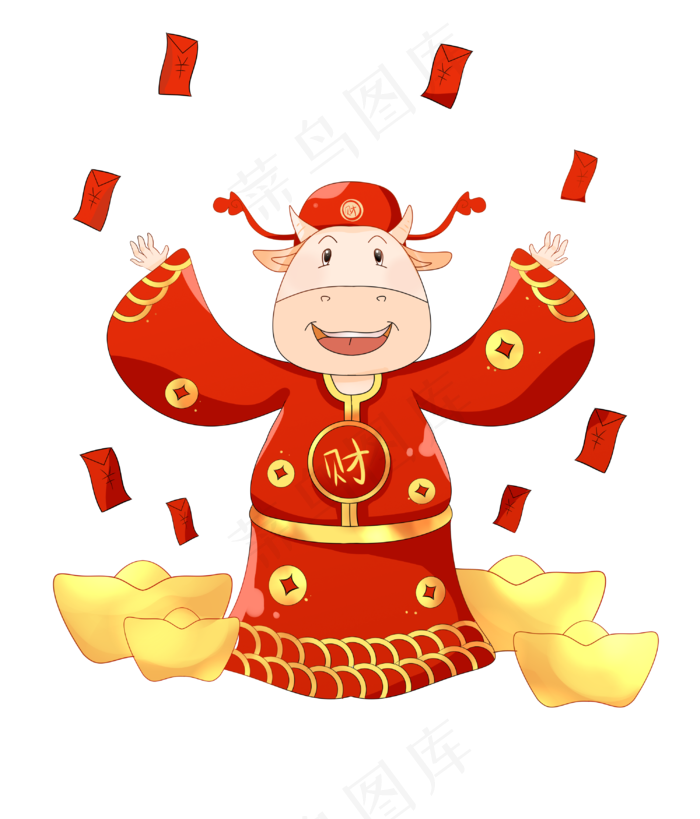 恭喜发财牛(3000X3508(DPI:299))psd模版下载