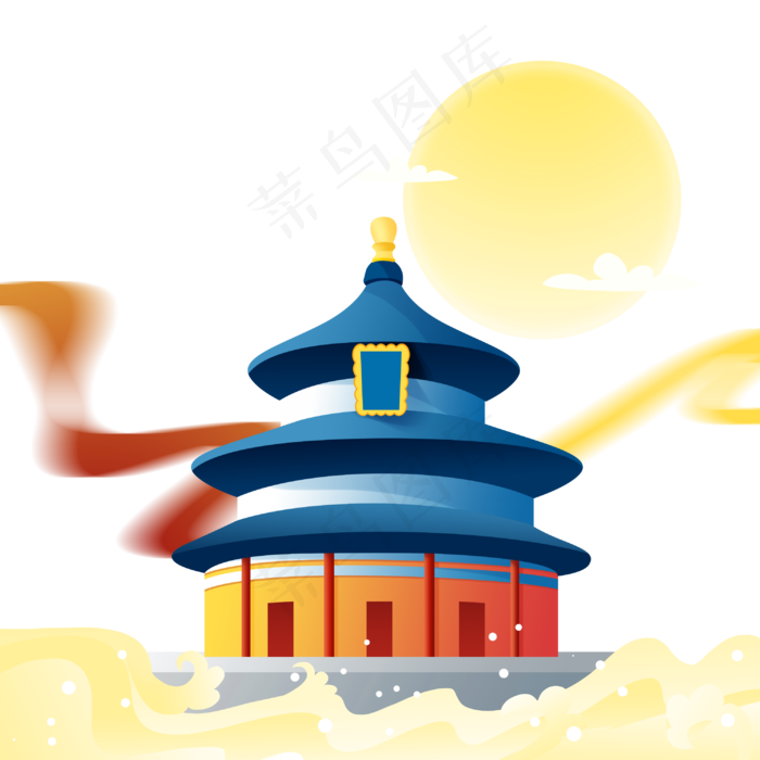 中秋节月圆天台(3000X3000(DPI:300))psd模版下载