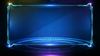 蓝色发光科技的抽象未来背景科幻框架hud ui