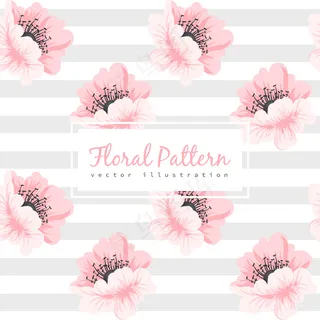 粉色花朵无缝图案