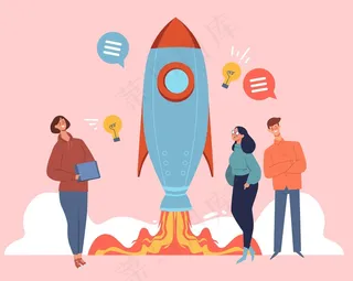 平面手绘人开始创业项目