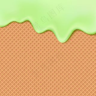 晶圆上流淌的青釉质地甜食背景抽象。