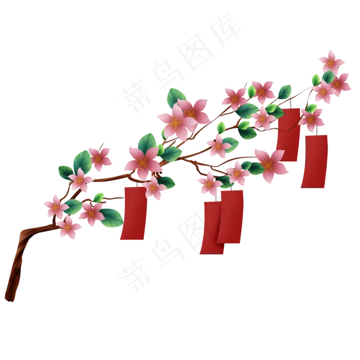粉色梅花桃花(2000X2000(DPI:300))psd模版下载
