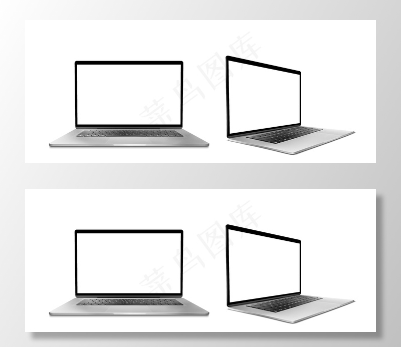 带白色屏幕和键盘的笔记本电脑