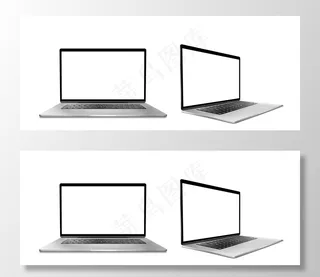 带白色屏幕和键盘的笔记本电脑