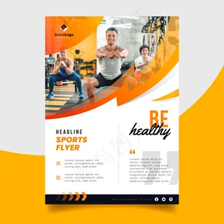 带有照片的运动宣传单,DM传单模板