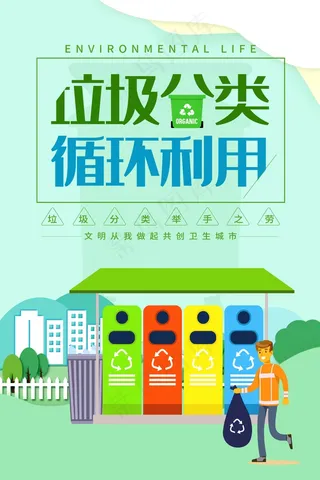 垃圾分类设计展板