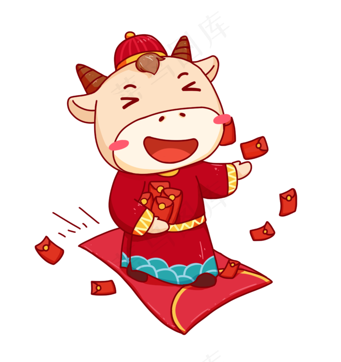 新年金牛发红包(2500X2653(DPI:299))psd模版下载