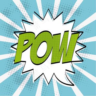 蓝色背景矢量插图上的波普艺术设计