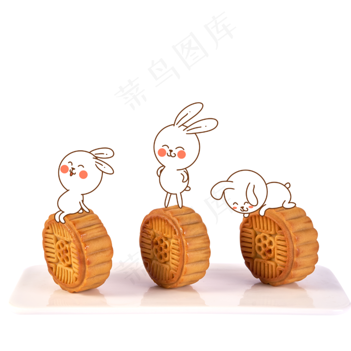 中秋玉兔月饼(3000X3000(DPI:300))psd模版下载