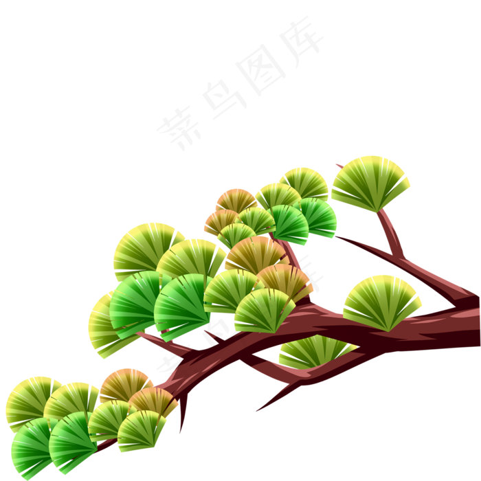 青色的百年松树