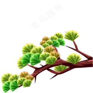 青色的百年松树