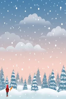 在冬季森林的白天和黑夜