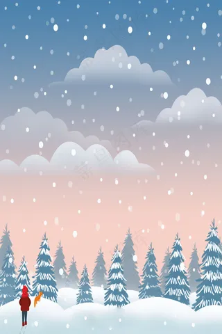 在冬季森林的白天和黑夜