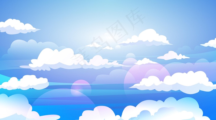 天空-视频会议的背景eps,ai矢量模版下载