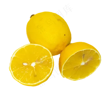 切开黄色柠檬
