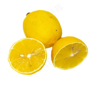 切开黄色柠檬