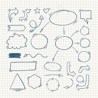 手绘学校信息图表元素