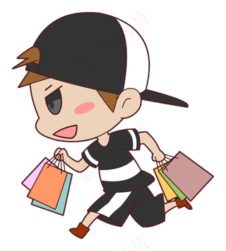  双十一商场购物狂男孩 