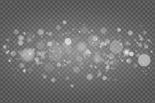 抽象灯光效果。在透明背景上隔离的灯光。