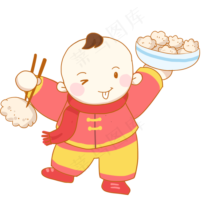  吃饺子男孩 (2000X2000(DPI:300))psd模版下载
