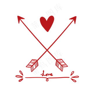 爱心箭矢PNG免抠素材