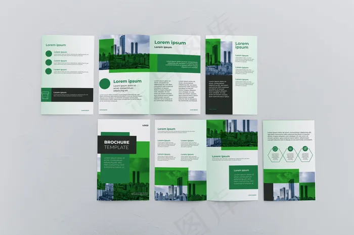 小册子概念模型样机psd模版下载