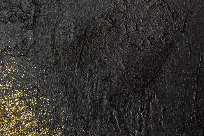 俯视带金色闪光的石板背景