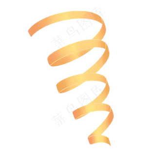 金黄色丝带飘带彩带