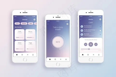 冥想应用程序app屏幕