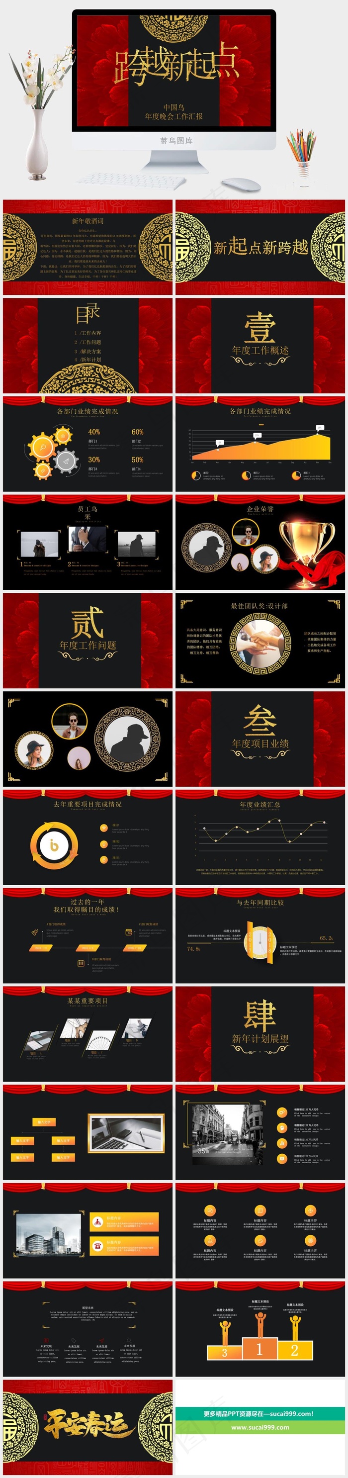 工作汇报
红色灰色营销豪华PPT模板