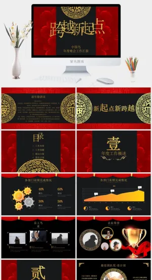 工作汇报
红色灰色营销豪华PPT模板
