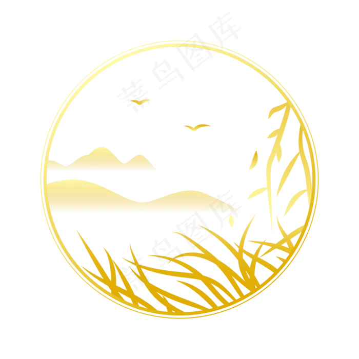 金色寒露二十四节气(3000X3000(DPI:300))ai矢量模版下载